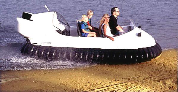 Hovercraft �bergang Wasser-Festland 
